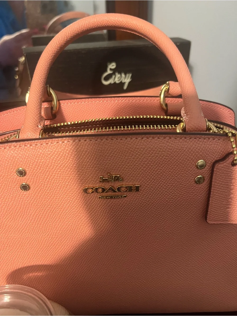 Coach Lillie Carryall in Crossgrain Leather with Dust Bag